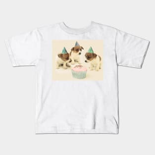 Vintage Puppy Birthday Card Kids T-Shirt